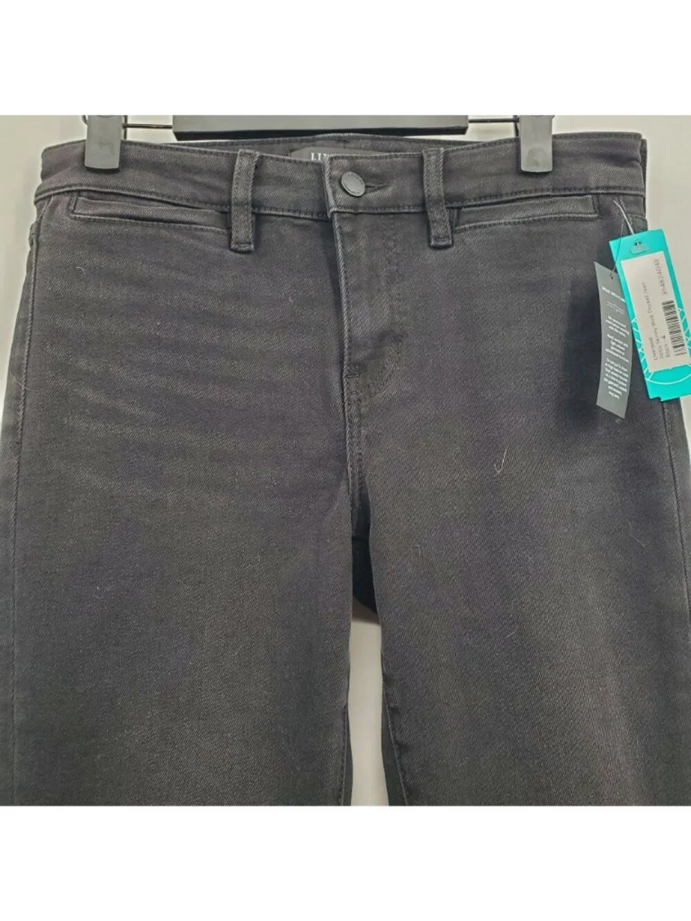 Liverpool Abby Skinny Welt Pocket Jean Denim Pants Size 4 NWT Faded Black